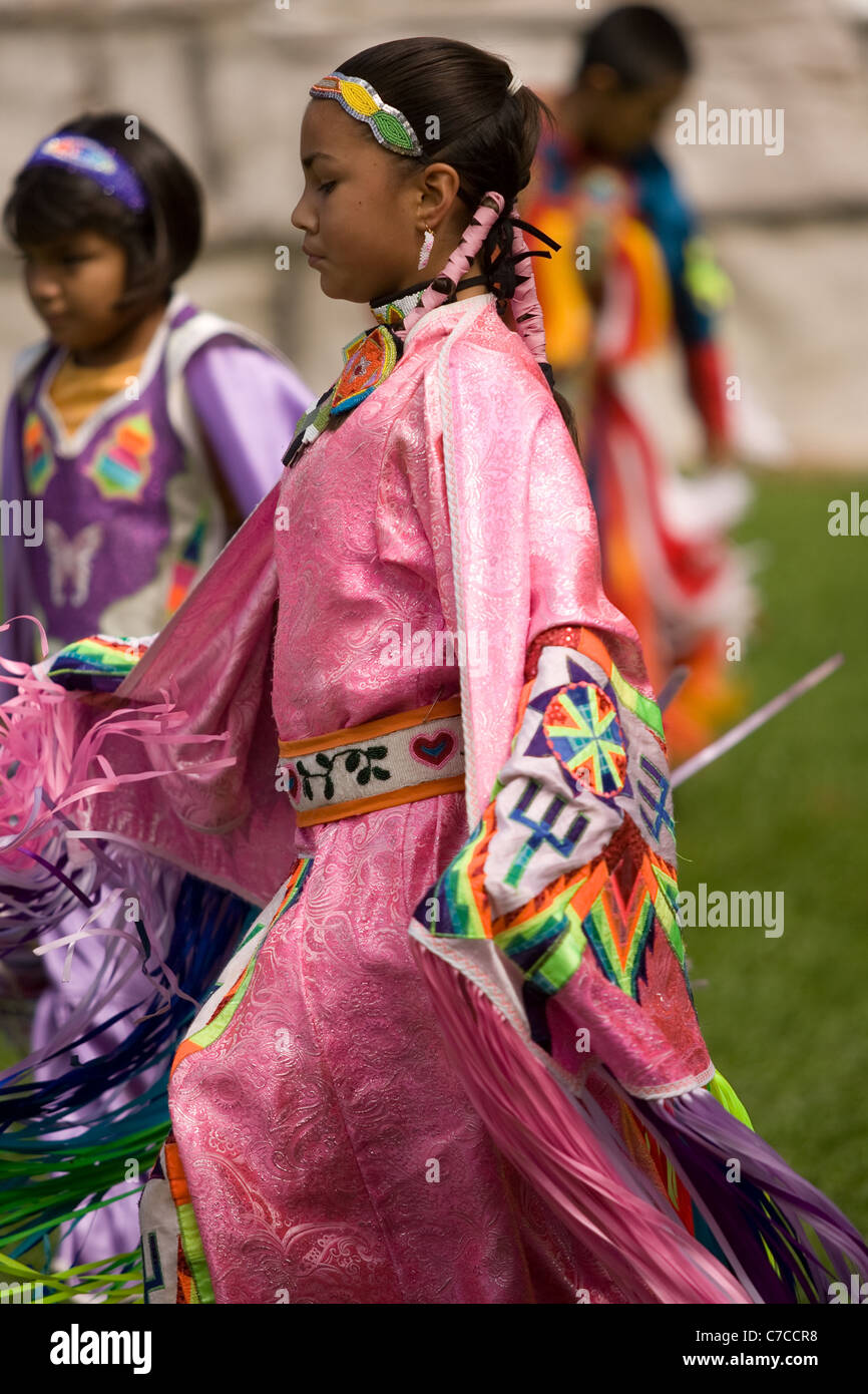 London, Canada September 17, 2011 A First Nations Canadian wearing traditional clothing