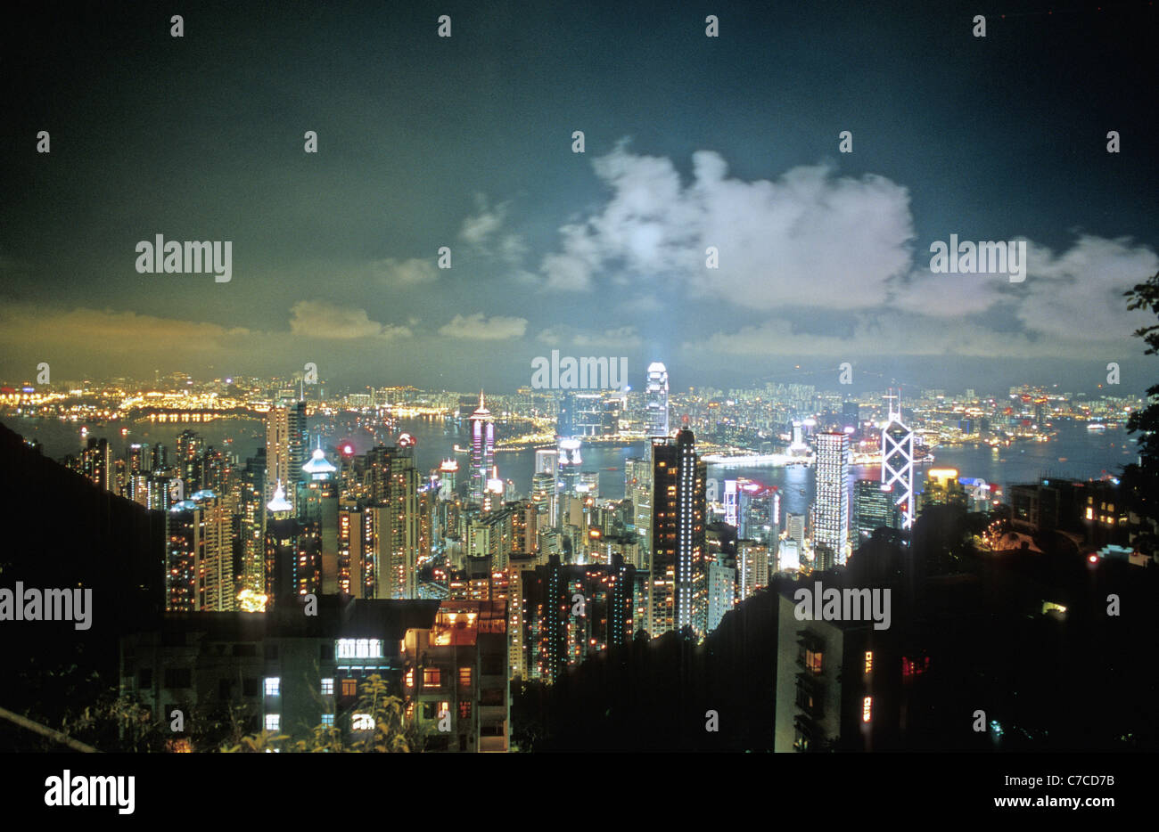 hong kong cityscape at night Stock Photo - Alamy