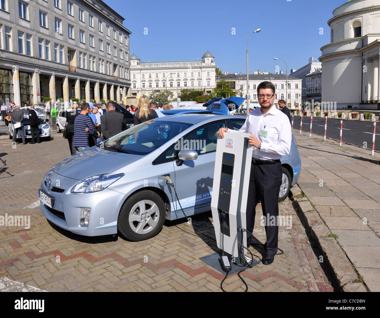 Electric cars (green eco vehicles) exhibit Show, exhibition in Poland
