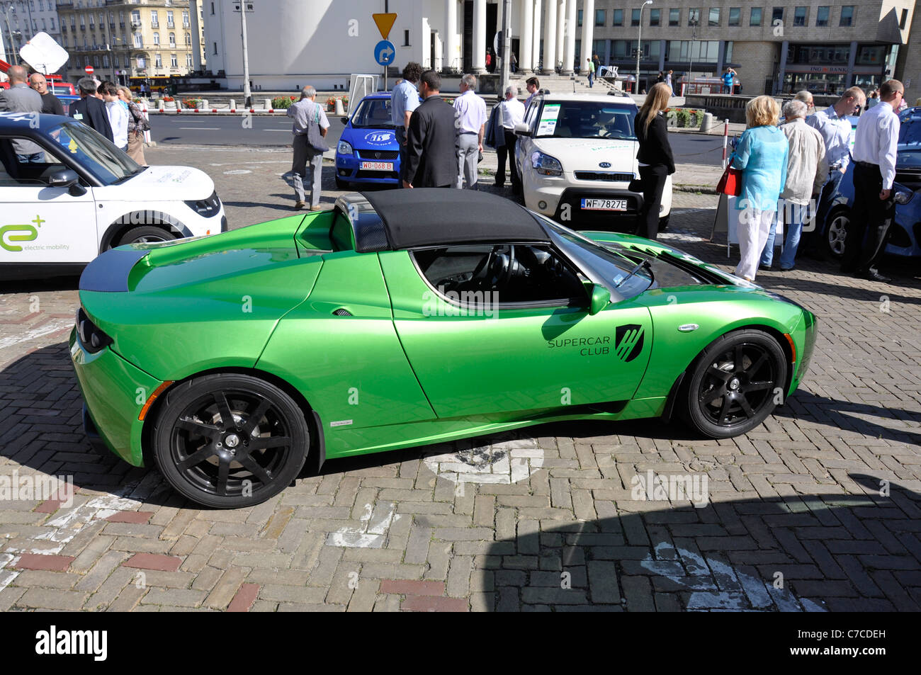 Electric cars green eco vehicles exhibit Show exhibition in