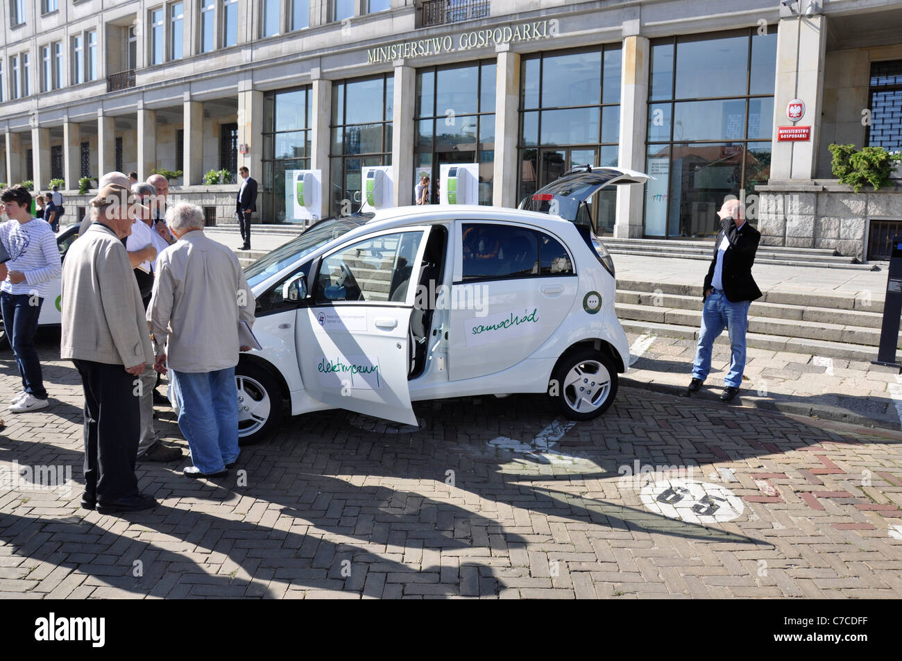 Electric cars (green eco vehicles) exhibit Show, exhibition in Poland