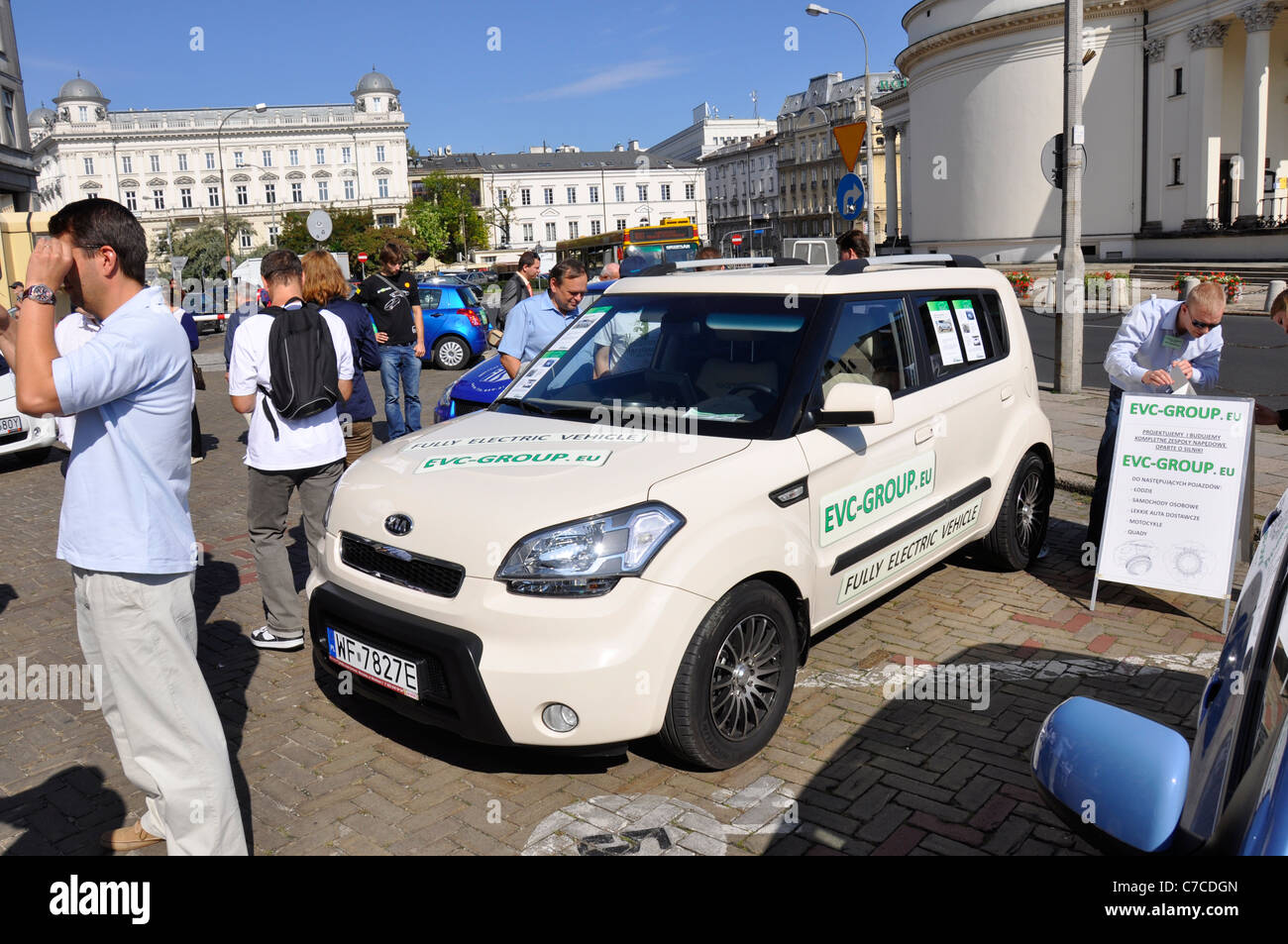 Electric cars (green eco vehicles) exhibit Show, exhibition in Poland