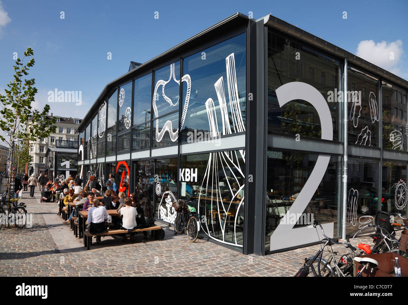 The covered food market, Torvehallerne, at Israels Plads in Copenhagen  built on the area of the previous, old vegetable market Stock Photo - Alamy
