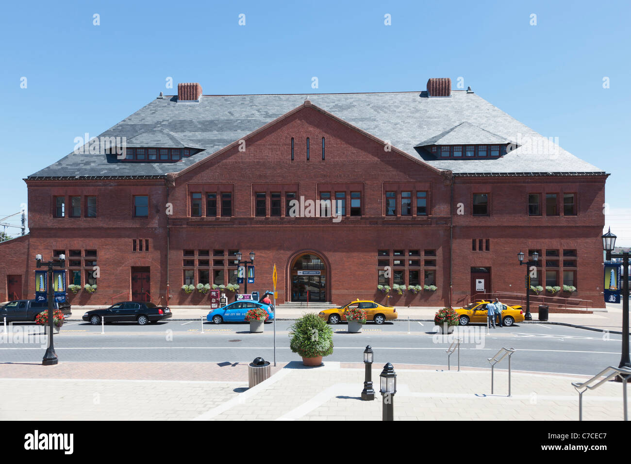New London Union Railroad Station in New London, Connecticut. Stock Photo