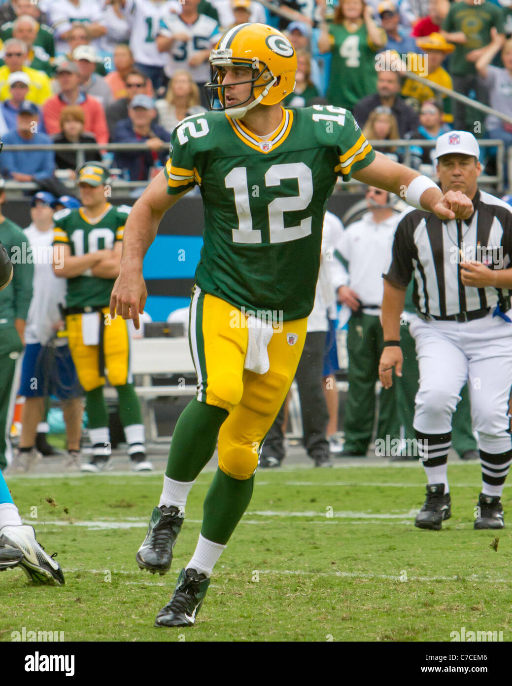 Aaron Rogers, Quaterback, Greenbay Packers. NFL, American Football Stock Photo