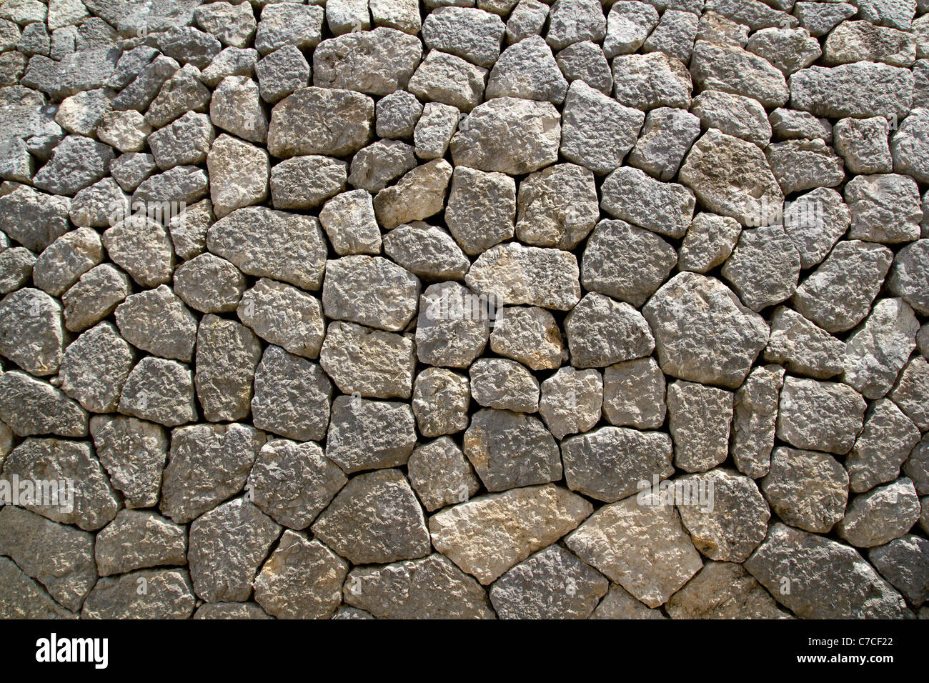 gray limestone masonry wall typical from Majorca style in Spain Stock Photo Alamy