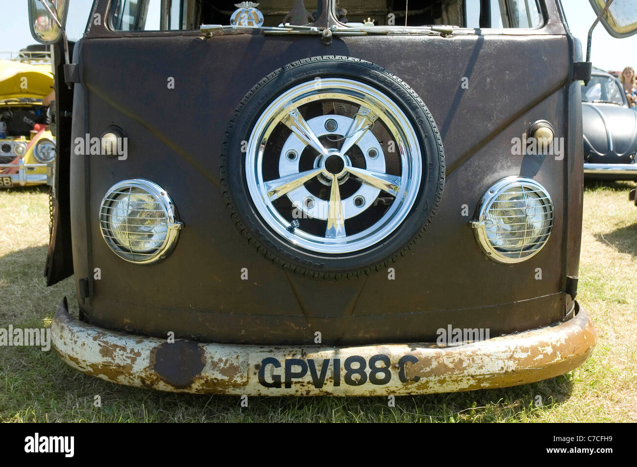 Split Screen Camper van at the Bristol Volksfest Volkswagen car show. Stock Photo