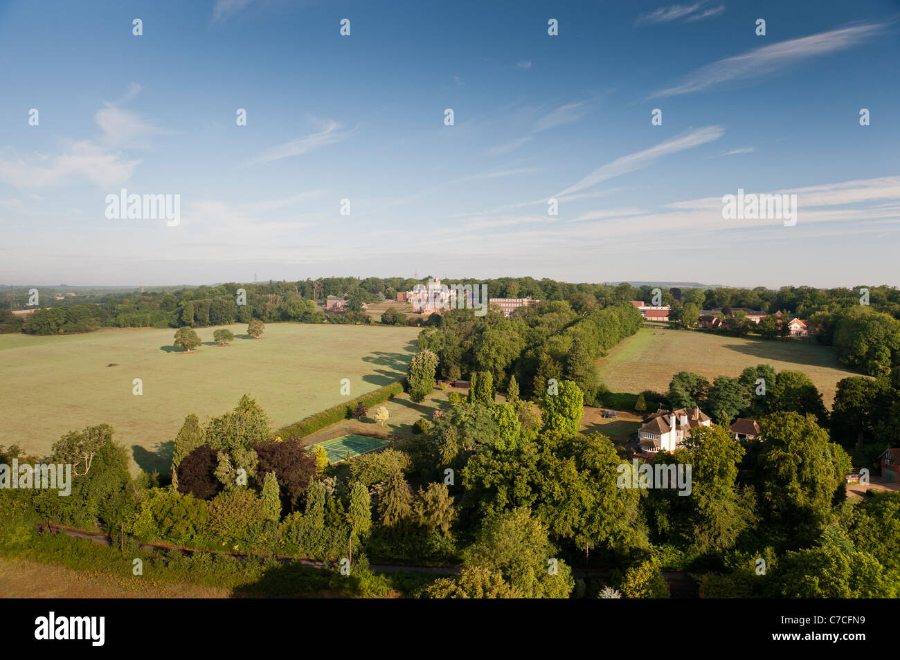 Aerial view, Reading, Berkshire, UK Stock Photo