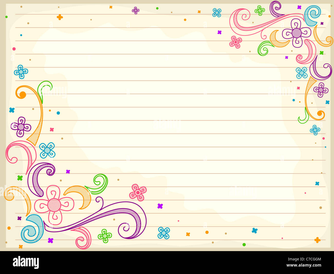 Doodles and Paper Design for Background Stock Photo - Alamy