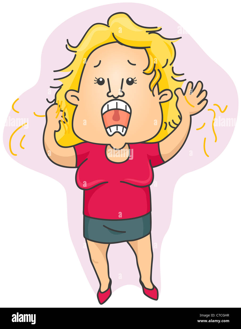 Girl freaking out with her Hair Falling out with Clipping Path Stock Photo  - Alamy