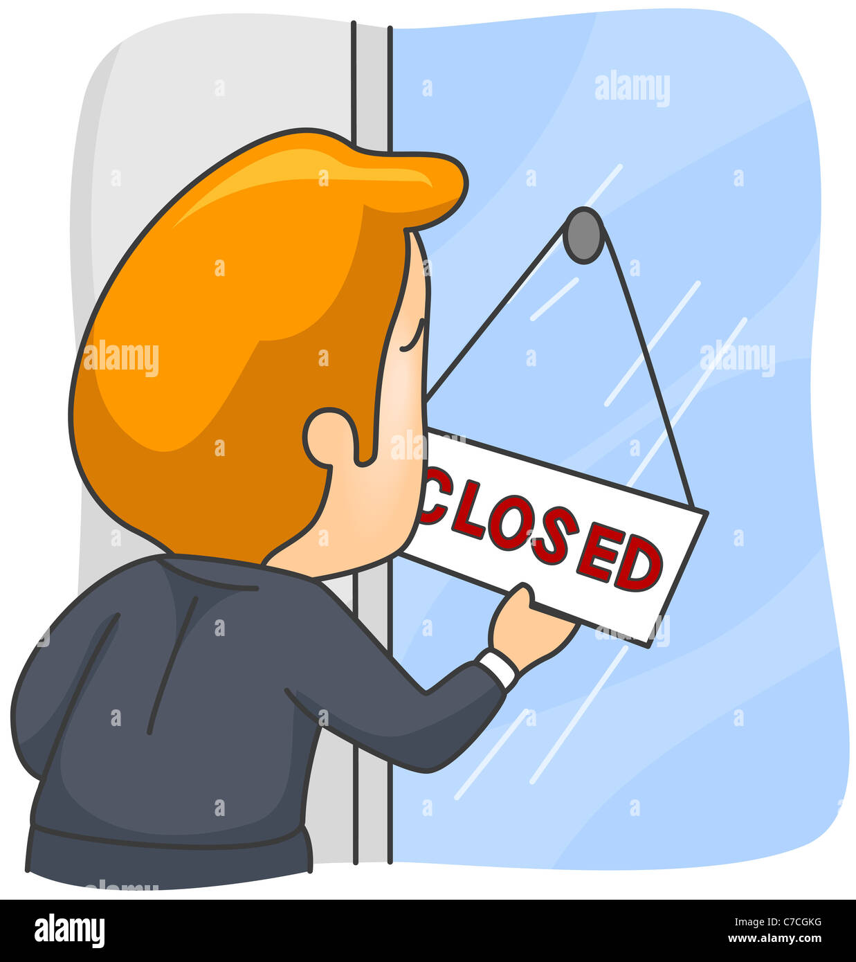 Cartoon closed shop sign hi-res stock photography and images - Page 2 -  Alamy