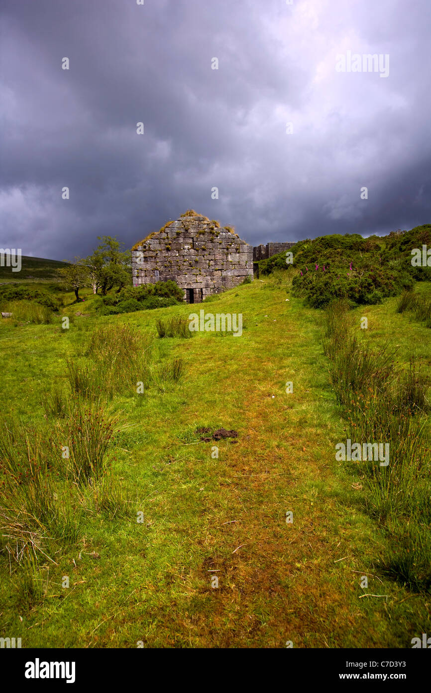 industrial heritage ruins at Powder Mills near Postbridge, Dartmoor