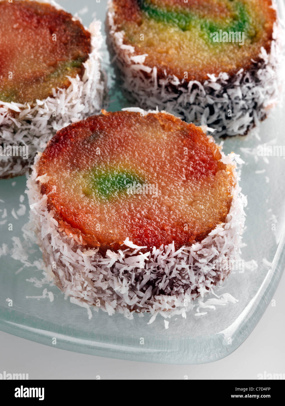 Coloured gulab jamun Pakistani confection Stock Photo