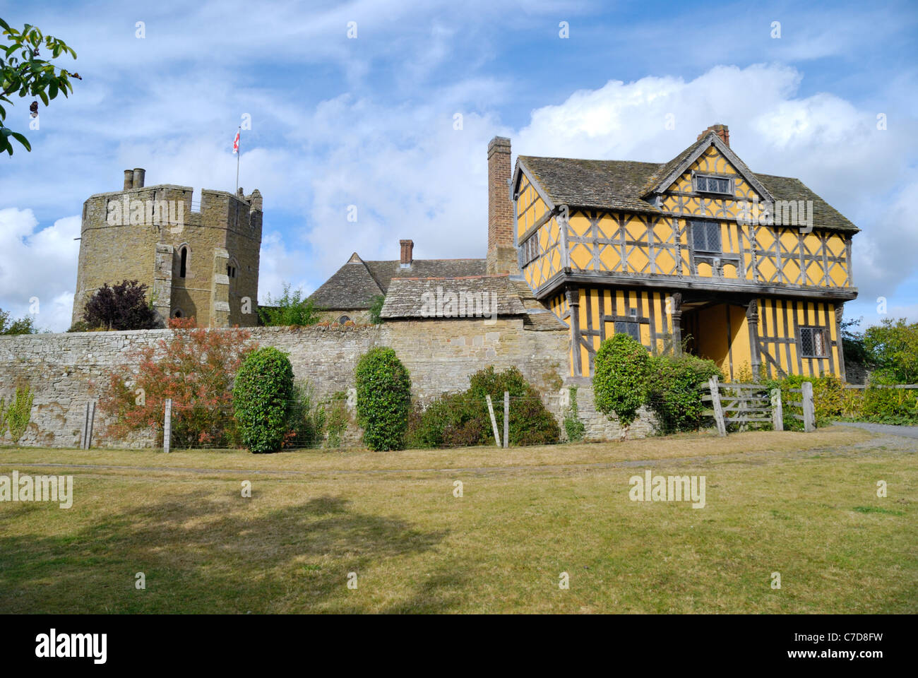 Gatehouse at Stokesay Castle, Shropshire, England Stock Photo