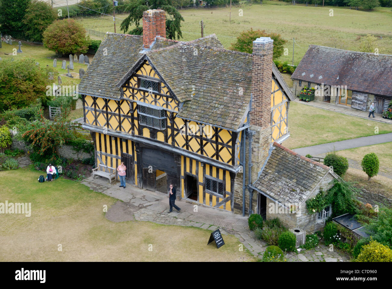 Gatehouse at Stokesay Castle, Shropshire, England Stock Photo