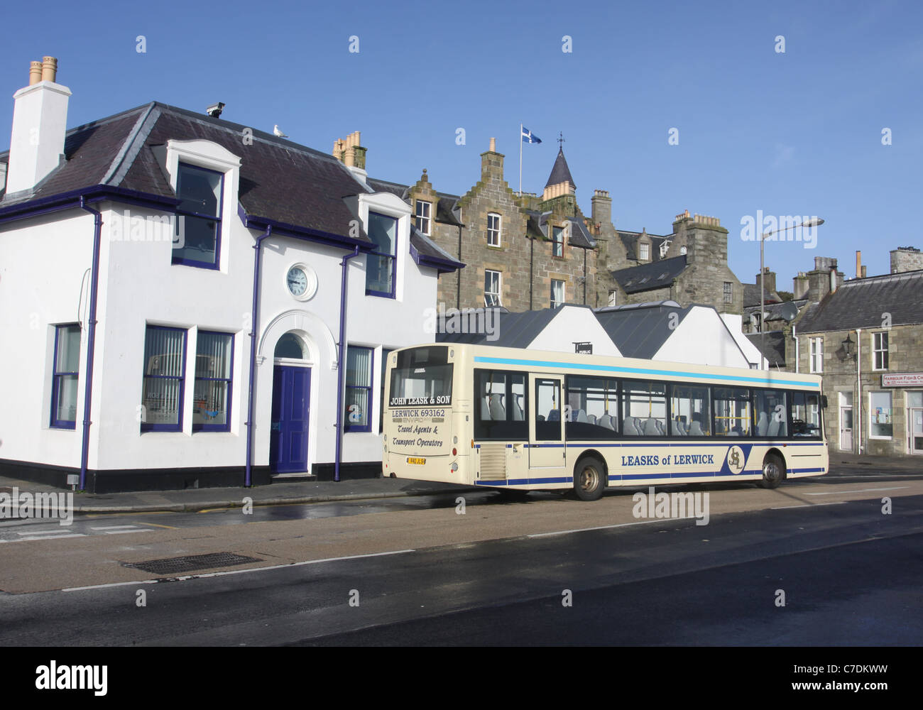 Leasks of lerwick bus Shetland Islands Scotland September 2011 Stock Photo