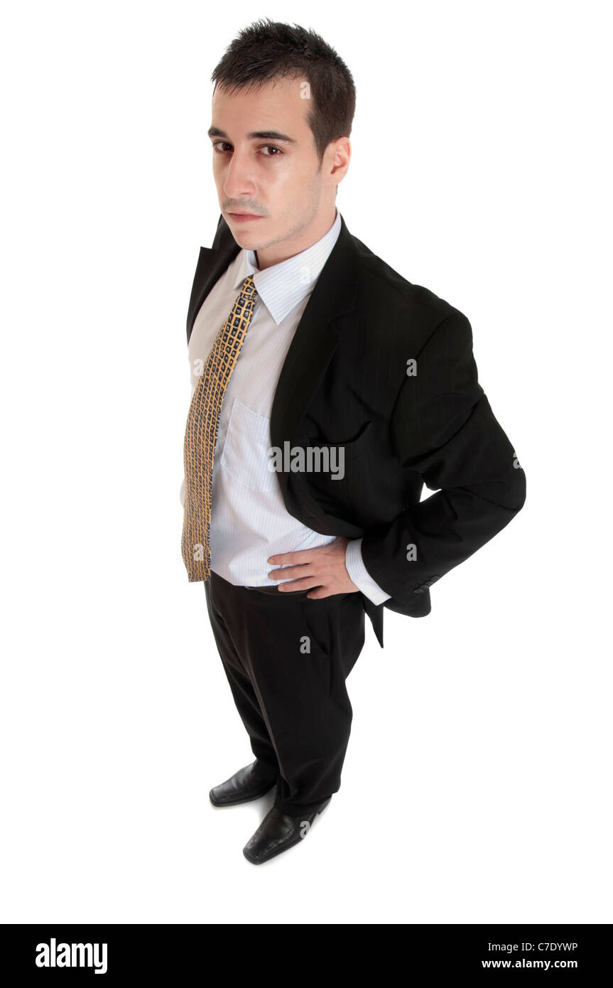 Isolated young business man profile Stock Photo