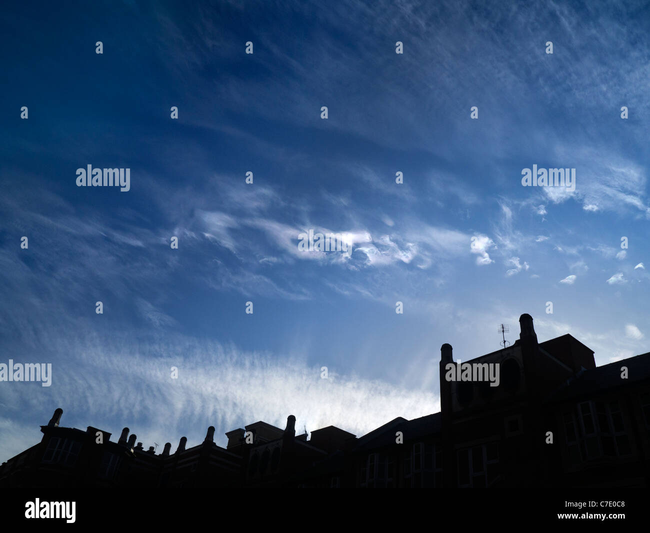 Hurricane Katya brings gales and strange skies to Oxford, England 2 Stock Photo