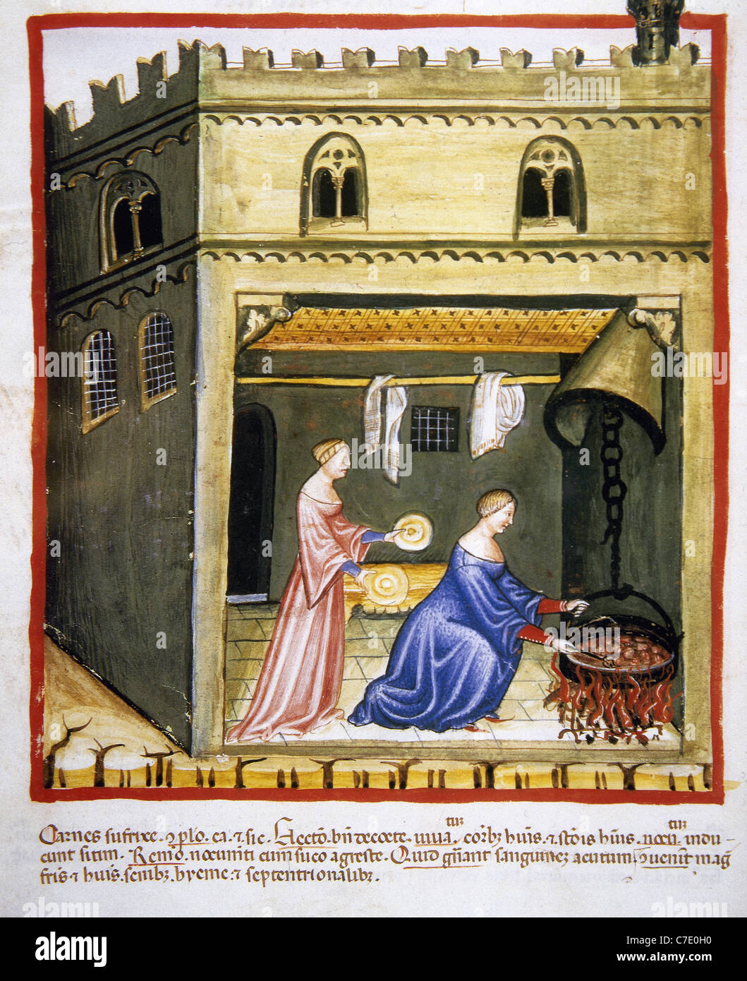 Woman medieval manuscript hi-res stock photography and