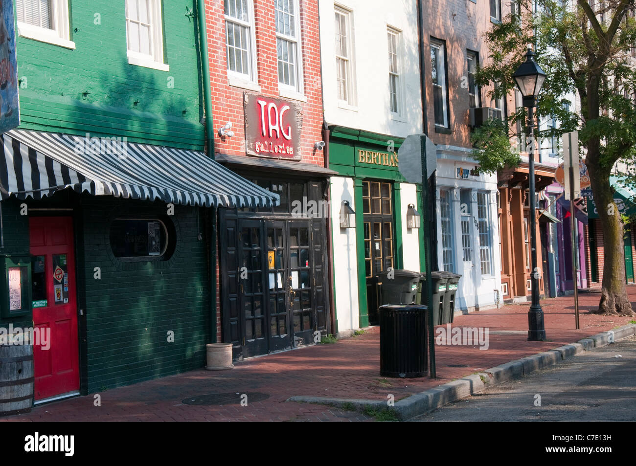 South Broadway in Fells Point, Baltimore Maryland USA Stock Photo Alamy