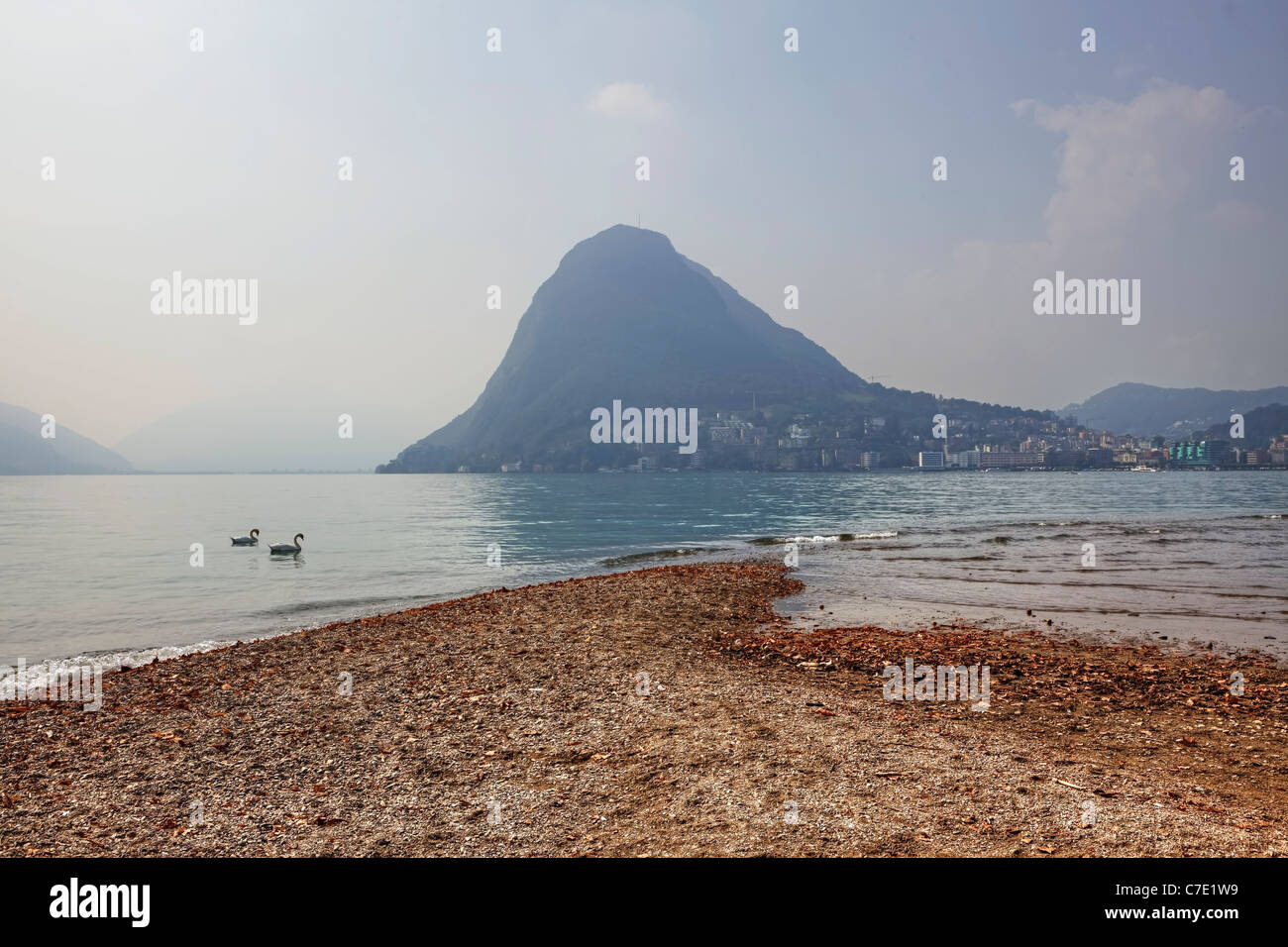 Salvatore Monte Lago di Lugano Stock Photo