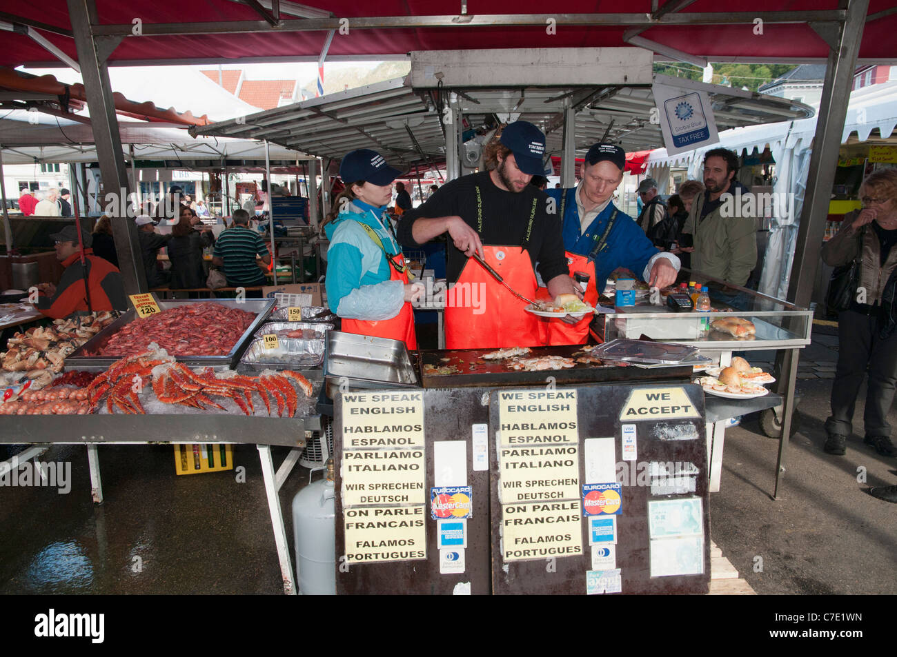 The fish market of Bergen Stock Photo Alamy