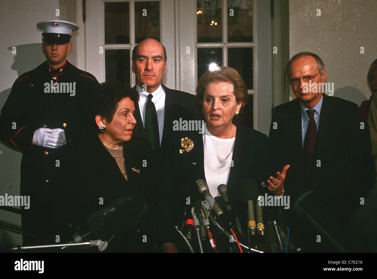 Madeleine Albright Stands With Other Cabinet Secretaries After