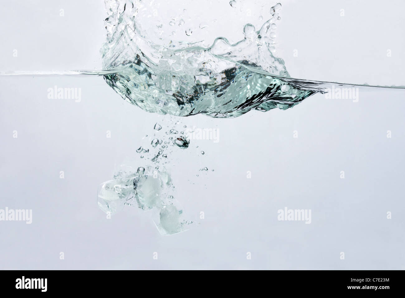 Ice Splashing in Water Stock Photo - Alamy