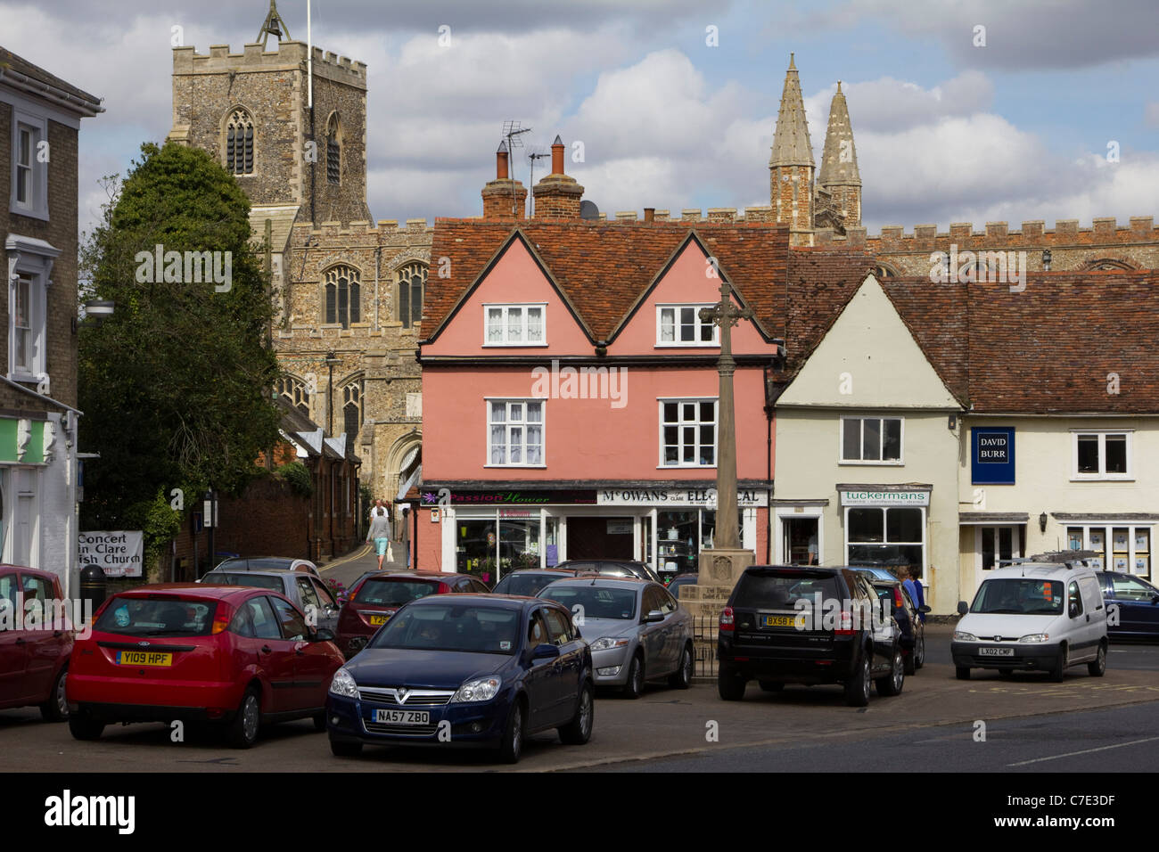 clare village suffolk england uk gb Stock Photo Alamy