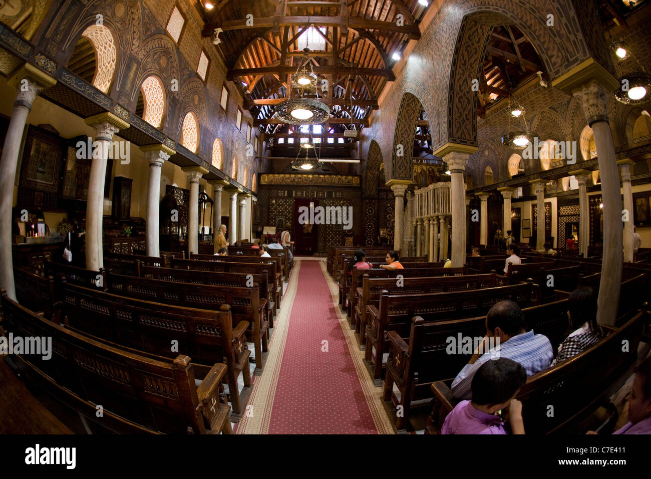 Interior of the Hanging Church, Cairo, Egypt Stock Photo