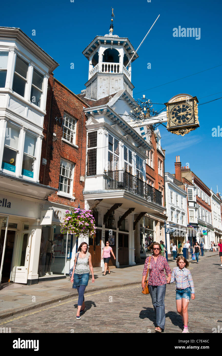 The Guildhall Building and Town Clock High Street Guildford Surrey ...