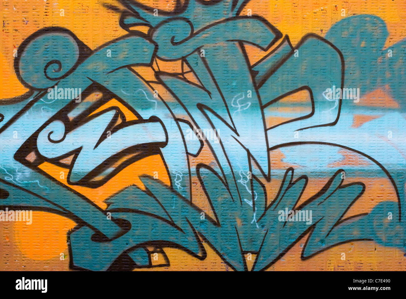 Graffiti texture - works great as a background or backdrop in any design. Stock Photo