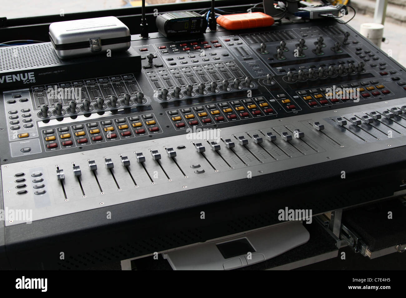 professional audio sound mixer Stock Photo