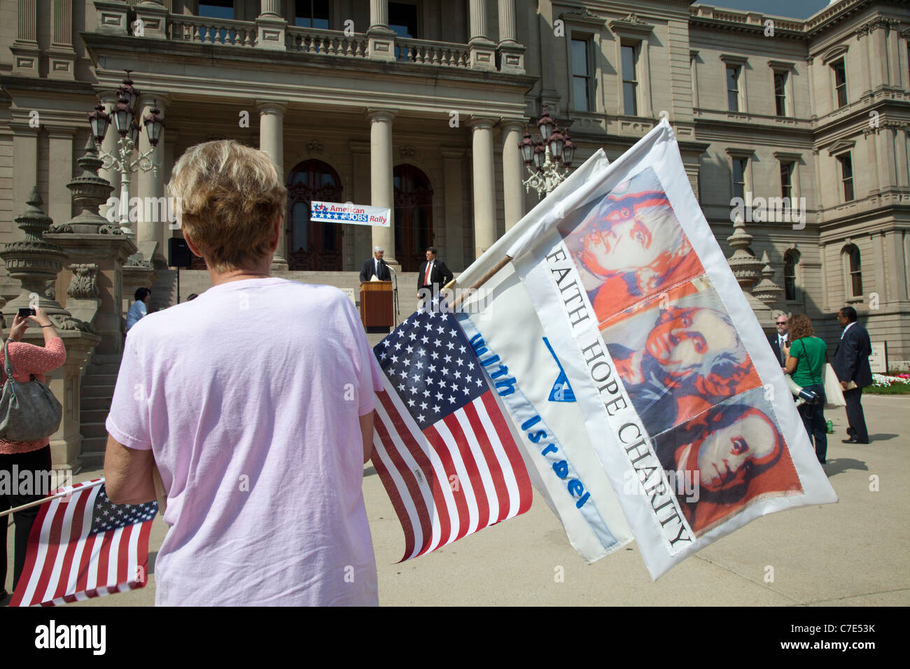 Rally targets undocumented immigrants Stock Photo