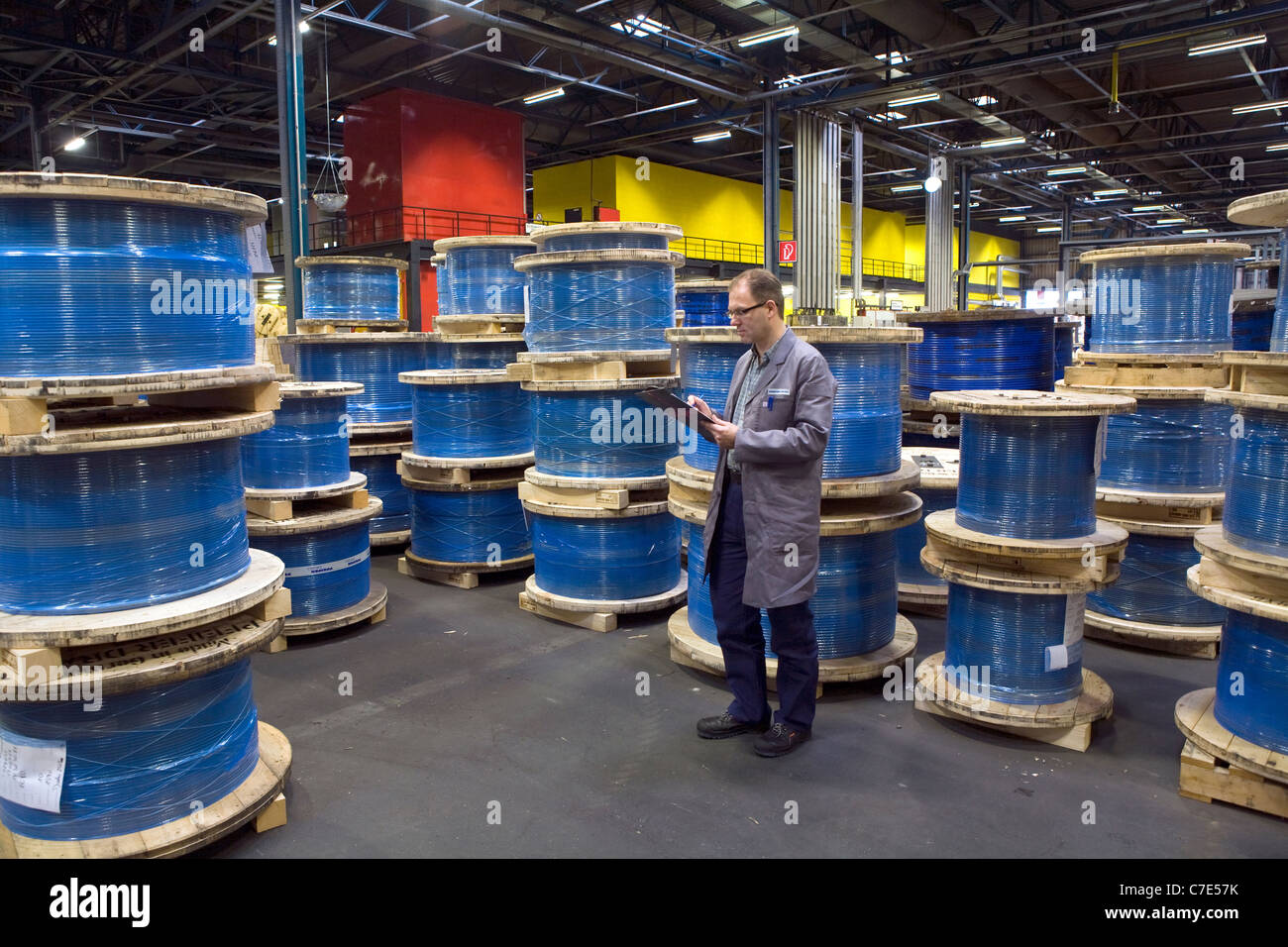 Pfeifer Drako wire rope factory, Muelheim an der Ruhr, Germany Stock Photo