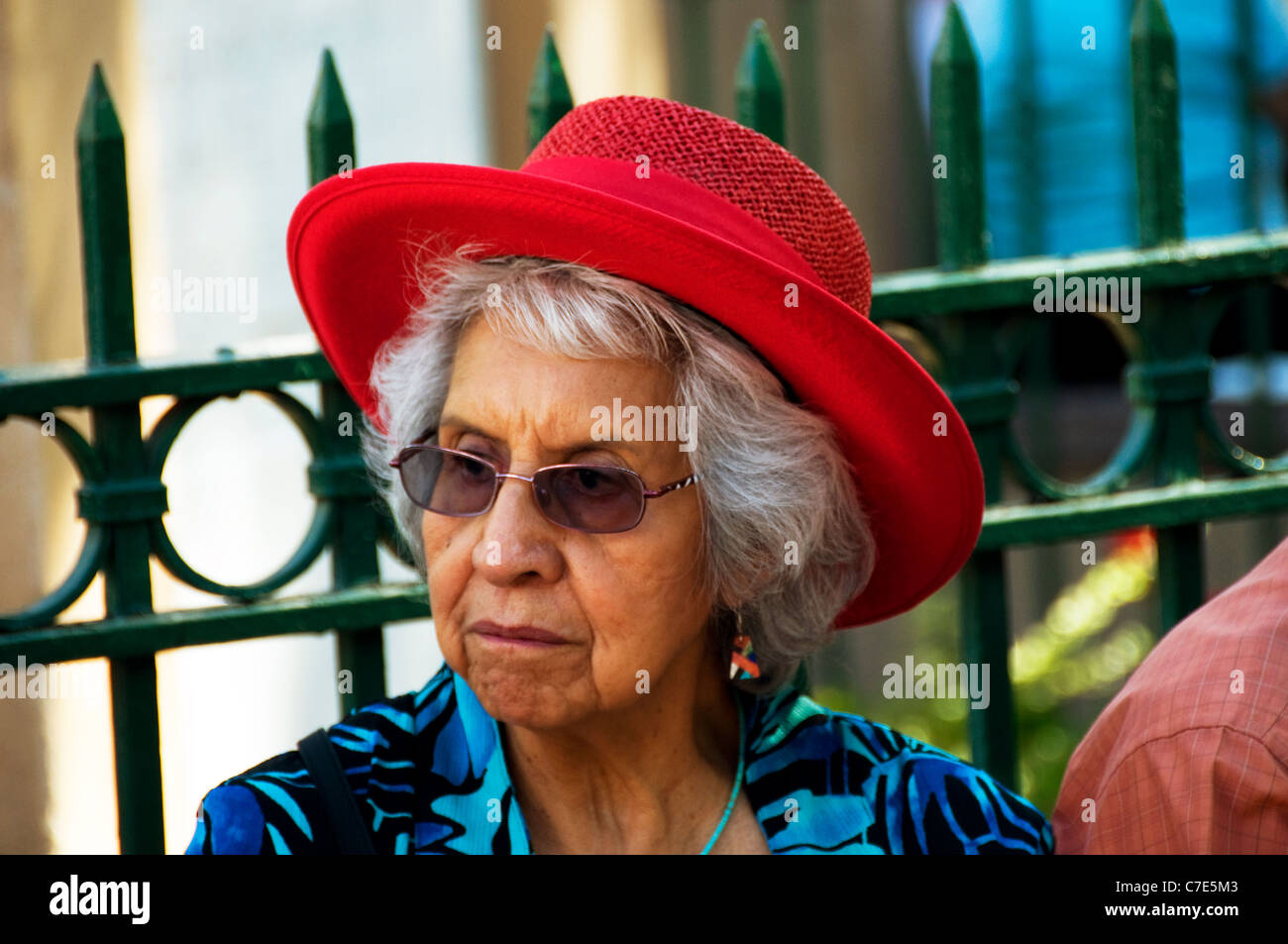 Person wearing red hat hi-res stock photography and images - Alamy