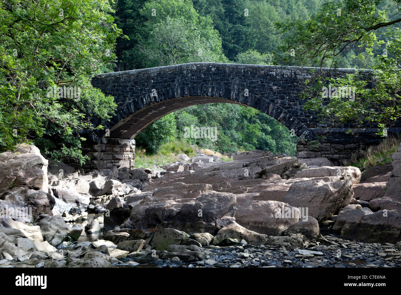 Penybont Bridge Elan Valley Wales Stock Photo Alamy