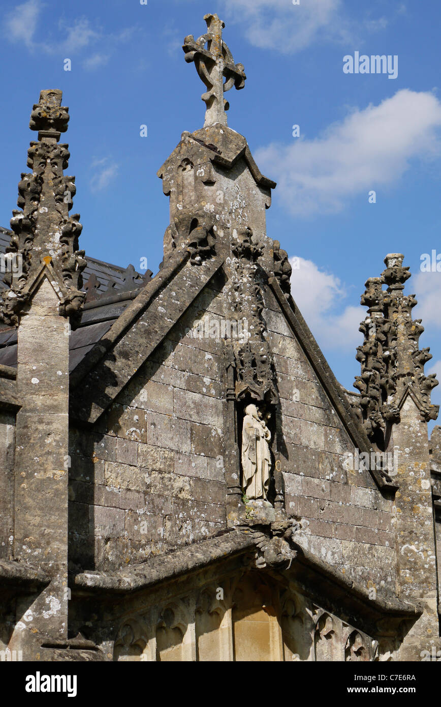 Stonework detail at St John The Baptist church, North End, Batheaston