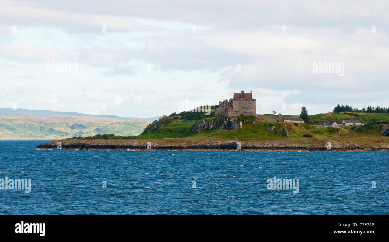 The point at Duart Castle on the Isle of Mull in Scotland Stock Photo