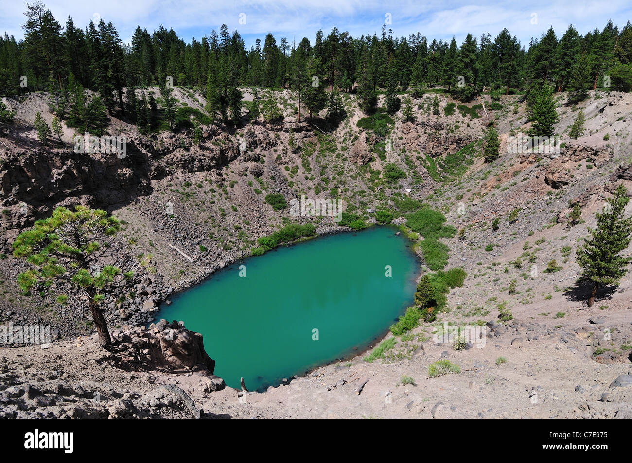 Inyo Crater, a volcanic crater near Mammoth Lake, California, USA. Stock Photo