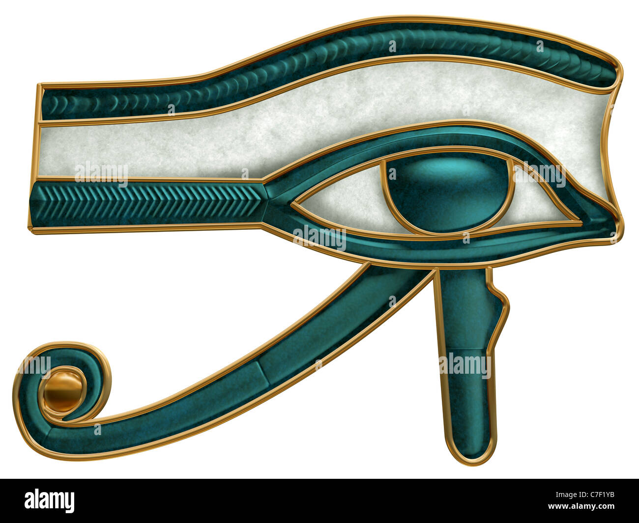 Illustration of the ancient Egyptian Eye of Horus symbol Stock Photo