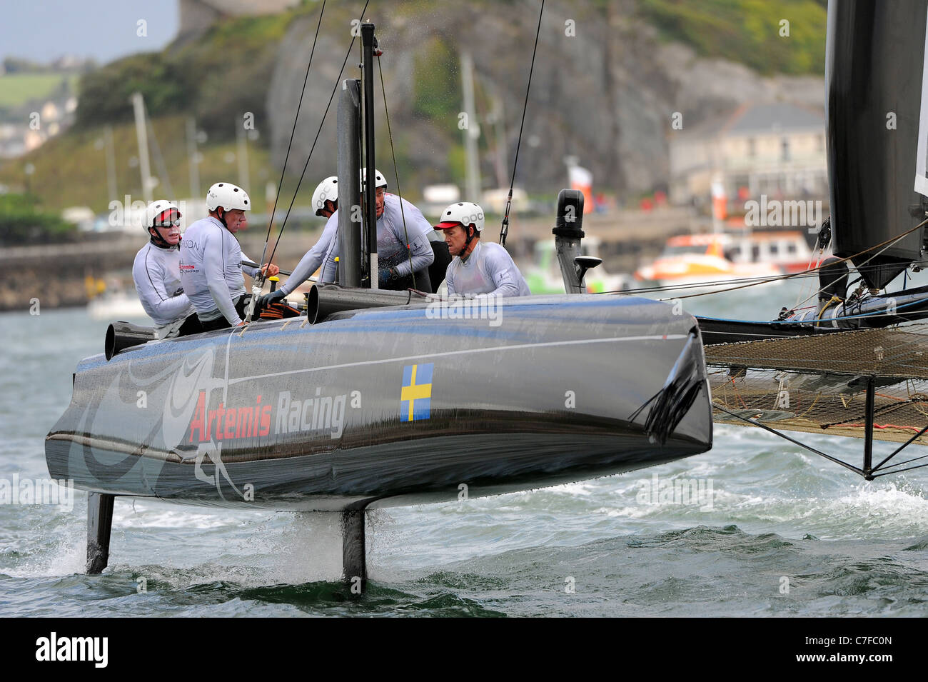 America's Cup World Series sail racing event in Plymouth Stock Photo