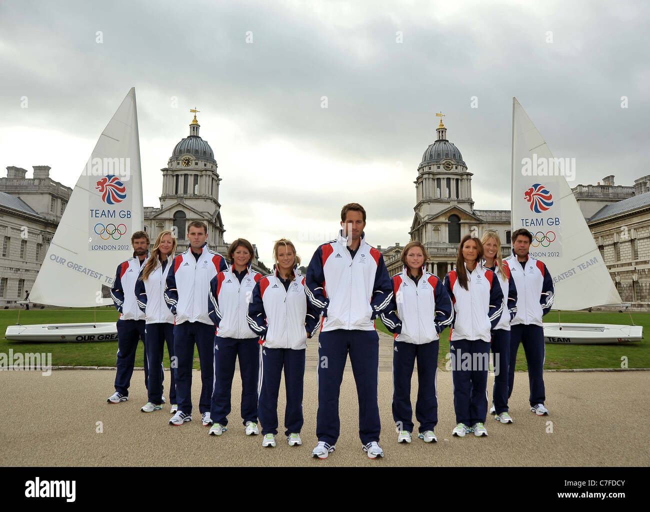TeamGB announces the first athletes to be selected for the London 2012 Olympics. Old Naval College. Greenwich. London Stock Photo