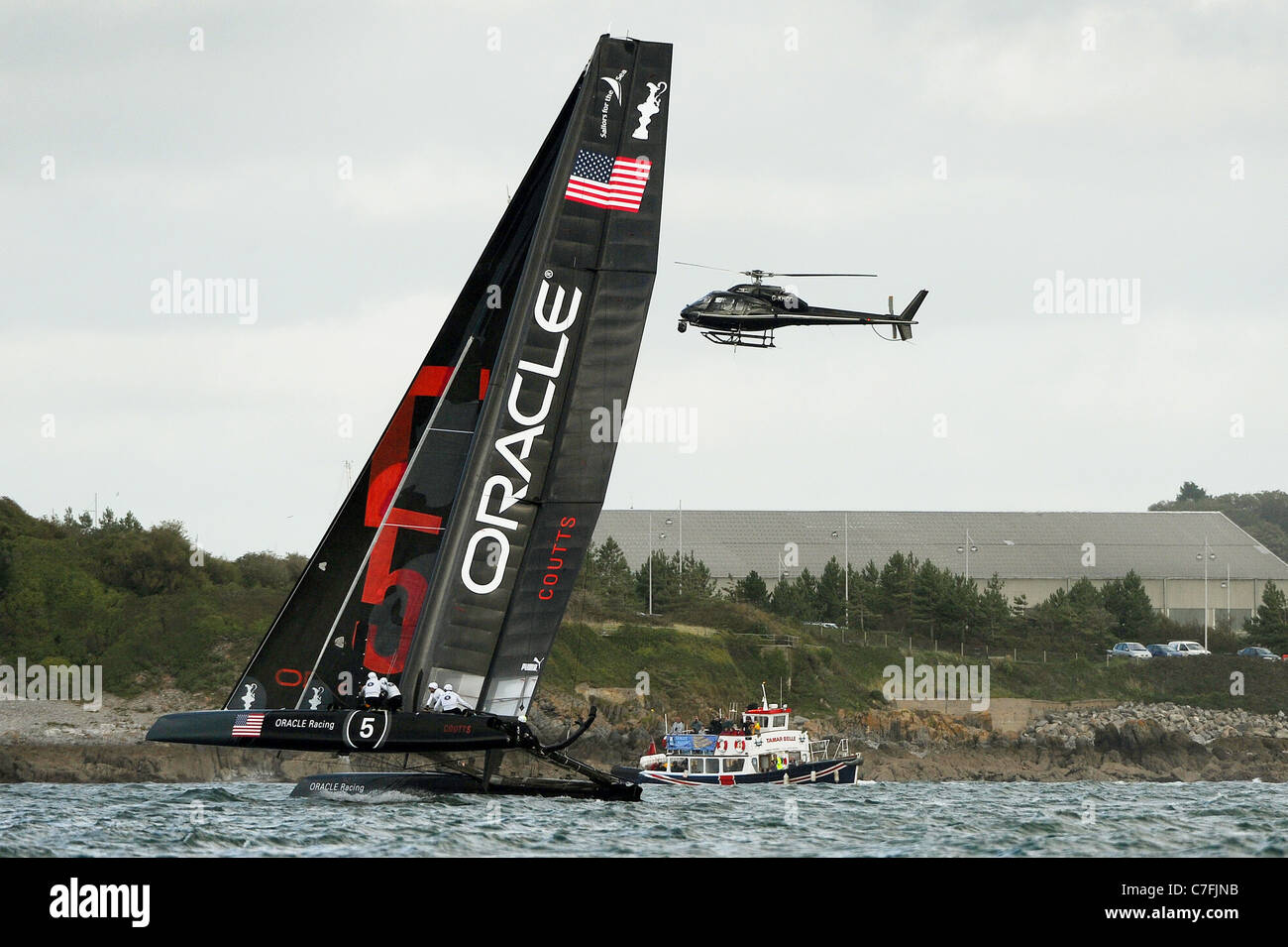 America's Cup World Series sail racing event in Plymouth Stock Photo