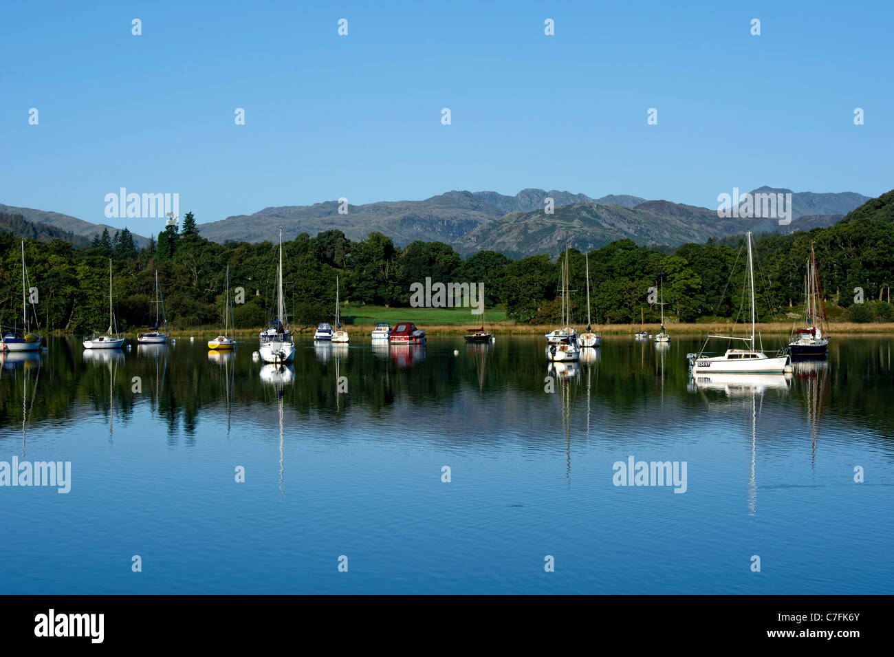 Lake Windermere viewed from Waterhead Stock Photo