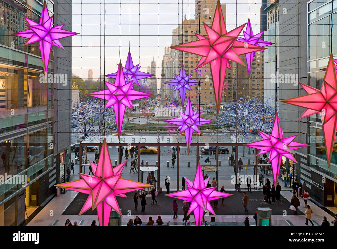 christmas decorations time warner center at columbus circle stock image - New York Christmas Decorations christmas decorations time warner center at columbus circle stock image - New York Christmas Decorations