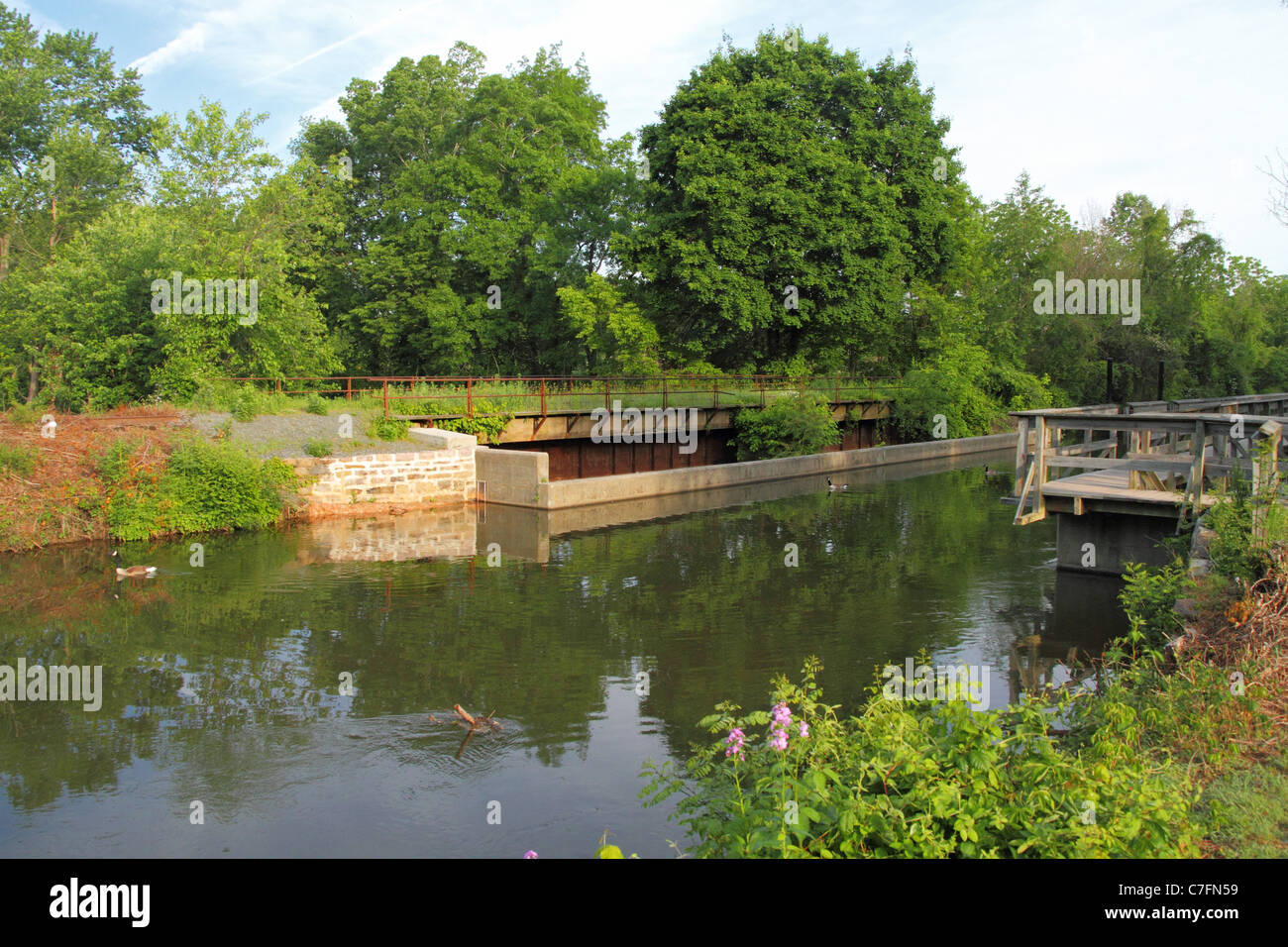 Canal in Lambertville, New Jersey Stock Photo Alamy
