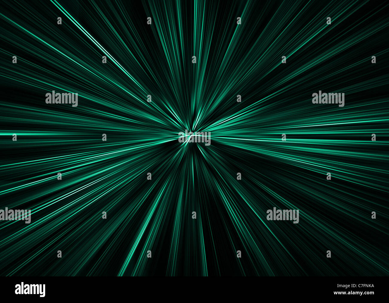Drawing a straight line light blue, green, black background Stock Photo