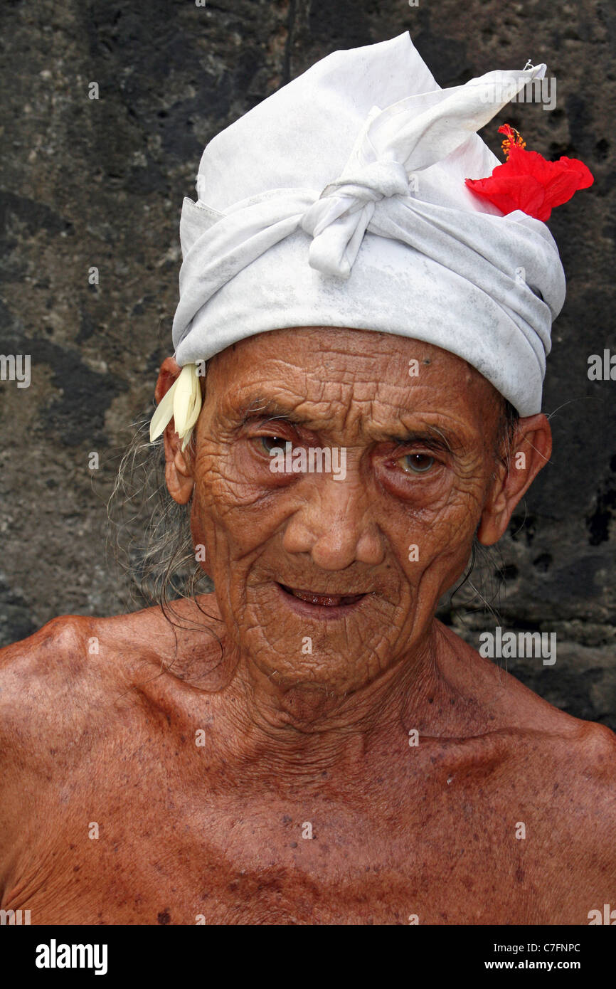 Old Bali Man Stock Photo