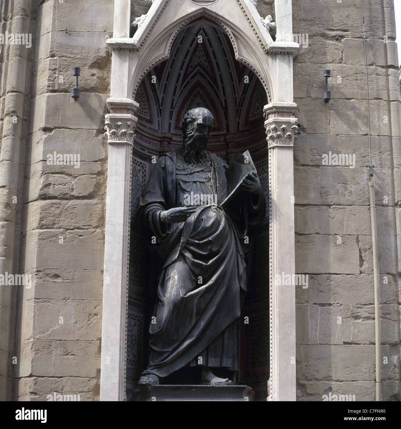 Saint John the Evangelist. Statue. Orsanmichele church. Florence. Italy. Stock Photo